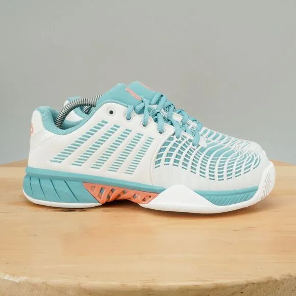 K-Swiss Hypercourt Women Size 6 Shoes Nile Blue White Pickleball Tennis Sneakers