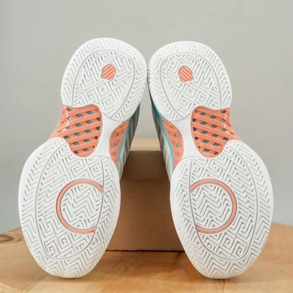 K-Swiss Hypercourt Women Size 6 Shoes Nile Blue White Pickleball Tennis Sneakers