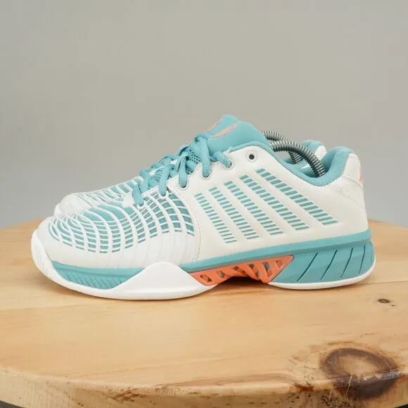 K-Swiss Hypercourt Women Size 6 Shoes Nile Blue White Pickleball Tennis Sneakers