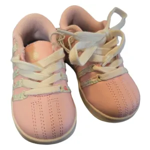K-SWISS Toddler Girl's Pink Tennis Shoes w Floral Stripes NEW