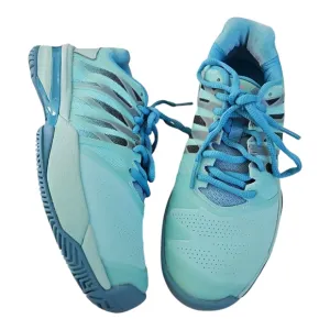 K-Swiss Women's Ultrashot 2 Tennis Shoes (Aruba Blue/Malibu Blue/Soft Neon Pink)