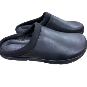 Kalso Shoes Mako Slip On Open Back Black Noir Leather 10.5 EUR 43.5