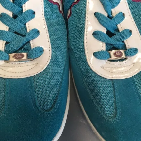 Kappa retro Teal purple tennis indoor tennis athletic shoes Charlotte Hornets