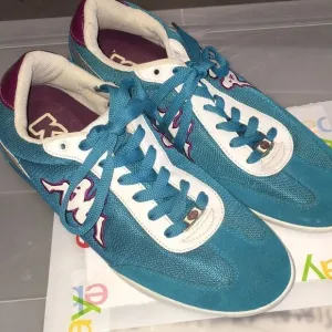 Kappa retro Teal purple tennis indoor tennis athletic shoes Charlotte Hornets