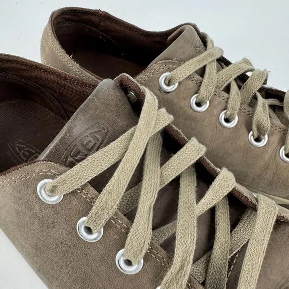 Keen shoes mens 11.5 taupe leather casual outdoor trail gorpcore hiking camping