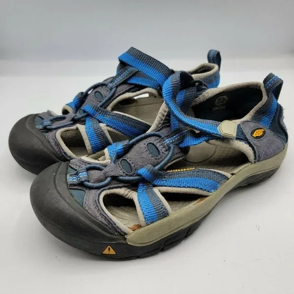 Keen Venice H2 Kids Size 2 Blue Gray Comfort Closed Toe Hiking Sandals 1014940