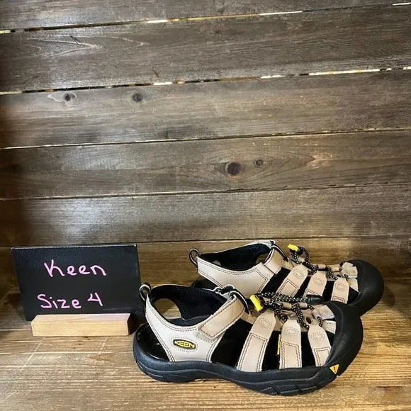 Kids Keen Newport H2‎ Beige Outdoor Hiking Comfort Water Shoes Sandals Size 4 Y