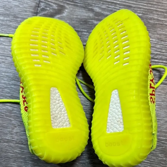 Kids Neon Green Yeezy Sneakers size 12