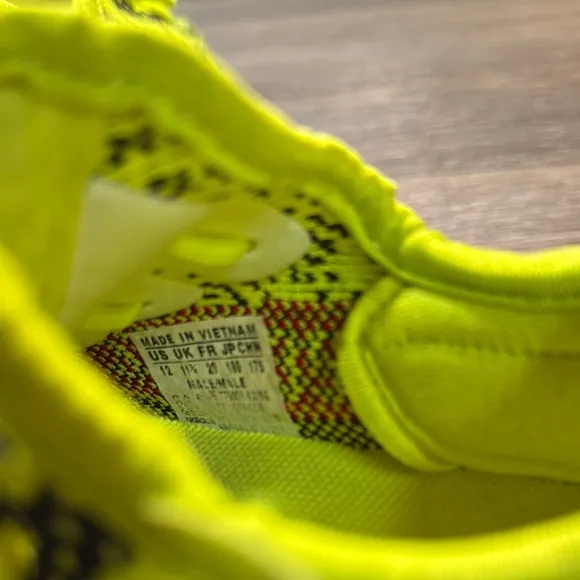 Kids Neon Green Yeezy Sneakers size 12