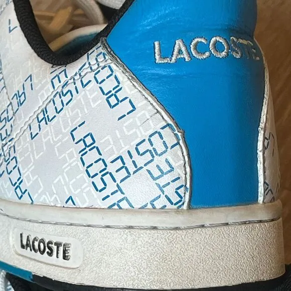 Lacoste‎ Carnaby Leather Tennis Shoes Digi White Logo Mens 10.5 UK 9.5 EU 44