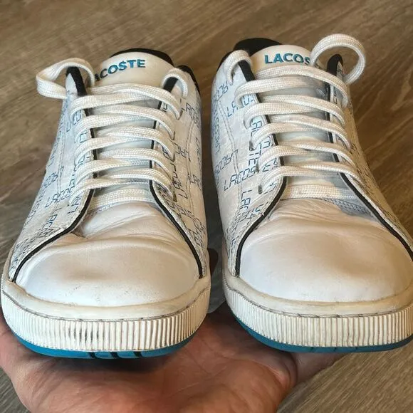 Lacoste‎ Carnaby Leather Tennis Shoes Digi White Logo Mens 10.5 UK 9.5 EU 44