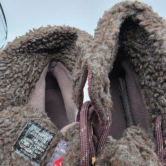 LL Bean Mountain Lodge Womens Size 6 Brown Boots Fleece Collar Primaloft