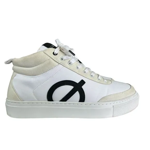 Loci Women's White Ten Logo High-Top Lace-Up Sneaker Shoes Size 9.5 MSRP: $200