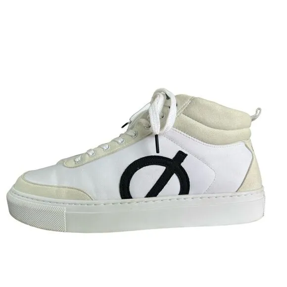 Loci Women's White Ten Logo High-Top Lace-Up Sneaker Shoes Size 9.5 MSRP: $200