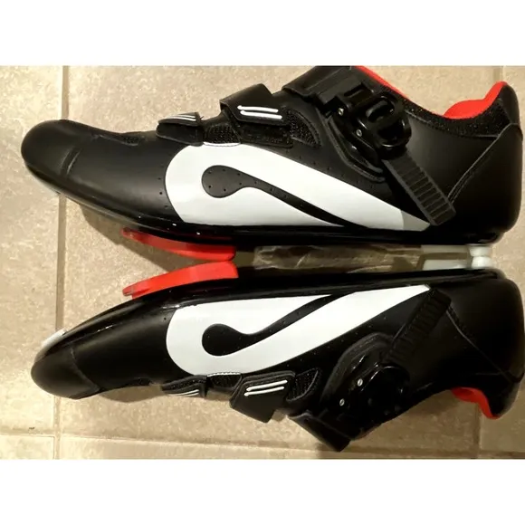 Lot of 2 Peloton Cycling Shoes Size 47 US‎ Men's 13 Black Red READ