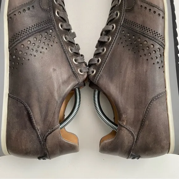 Magnanni Shoes Sneakers Cristian Marlow Leather Dress Perforated Comfort Grey