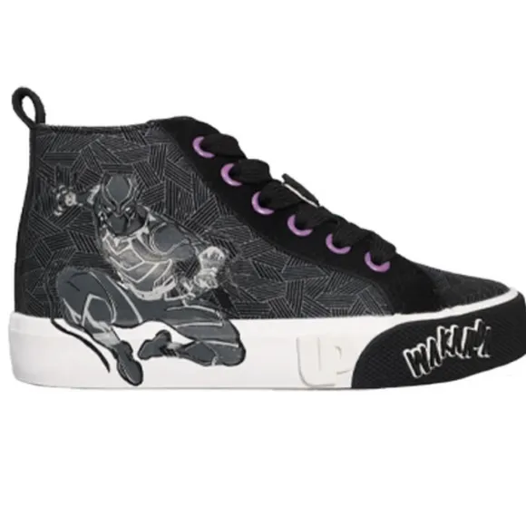 Marval Black Panther Kids Tennis Shoes! NEW In Box size kids 12.