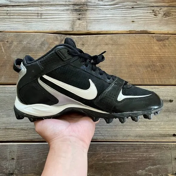 Men Nike Land Shark Legacy Black White Football Cleats Shoes