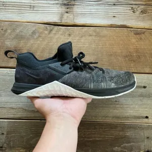 Men Nike Metcon Flyknit 3 Black Matte Silver Gym Trainer Training Shoes Sneakers