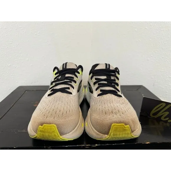Mens 8 Brooks Ghost Max Grey Volt Black Athletic Road Running Shoes 1104061D071