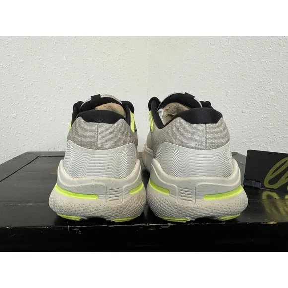 Mens 8 Brooks Ghost Max Grey Volt Black Athletic Road Running Shoes 1104061D071