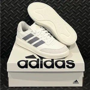 Mens Adidas‎ Athletic Tennis Shoes White Gray Size 8.5