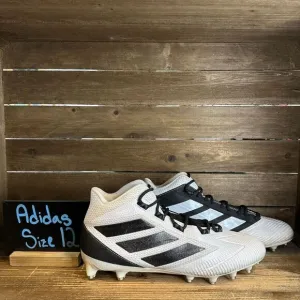 Mens Adidas Freak Carbon White‎ Black Football Cleats Mid Shoes Size 12 M GUC