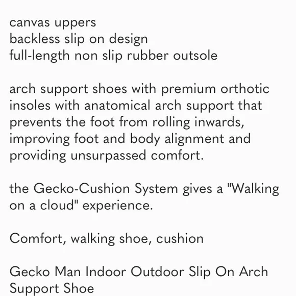Men’s Gecko Man Size 14 Arch Support Indoor/Outdoor Mules Slip On Shoes