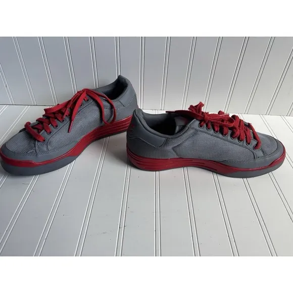 mens gray red Adidas Rod Laver G47880 sneakers shoes tennis skateboarding 8 M