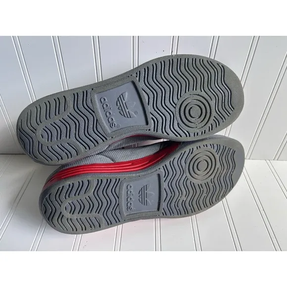 mens gray red Adidas Rod Laver G47880 sneakers shoes tennis skateboarding 8 M