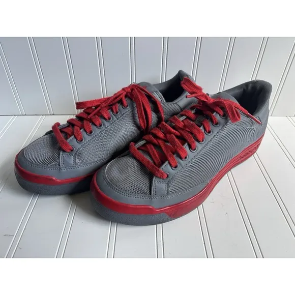 mens gray red Adidas Rod Laver G47880 sneakers shoes tennis skateboarding 8 M