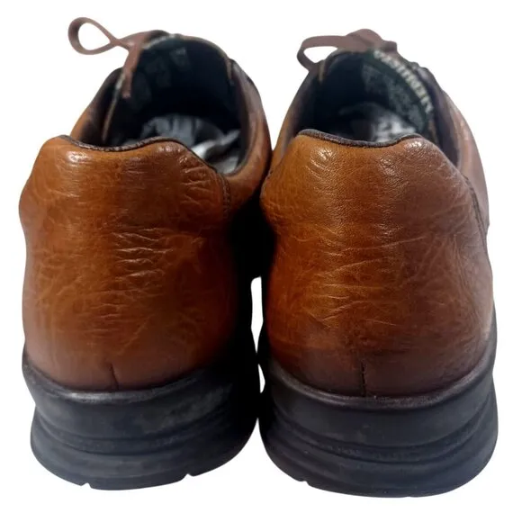 Men's Mephisto Match Leather Oxford Cognac Brown 9N 9 Air Jet Waking Shoes