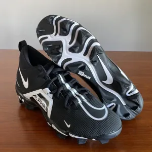Men's Nike Alpha Menace 3 Shark Football Cleats Black CV0582 001 Size 11.5