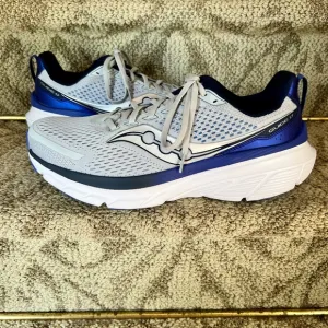 Men's Saucony Guide 17 Tennis Shoes Sneakers Cloud Gray / Royal Blue US Size 12