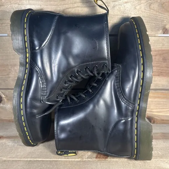 Mens Size 10 - Dr. Martens 11822 8 Eye Black Combat High Top Lace Up Boots Shoes