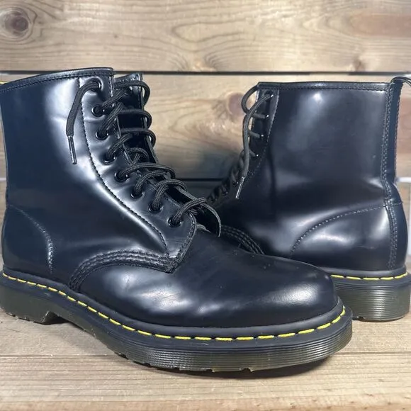 Mens Size 10 - Dr. Martens 11822 8 Eye Black Combat High Top Lace Up Boots Shoes