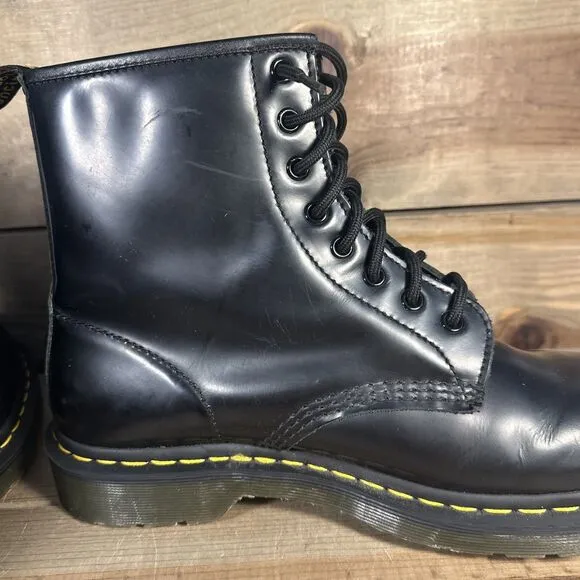 Mens Size 10 - Dr. Martens 11822 8 Eye Black Combat High Top Lace Up Boots Shoes