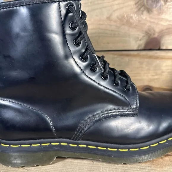 Mens Size 10 - Dr. Martens 11822 8 Eye Black Combat High Top Lace Up Boots Shoes