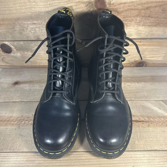 Mens Size 10 - Dr. Martens 11822 8 Eye Black Combat High Top Lace Up Boots Shoes