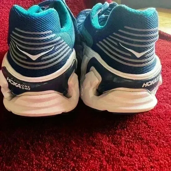 Mens Sz 9 HOKA Vanquish 3 Road Running Shoes - Medieval Blue / Blue