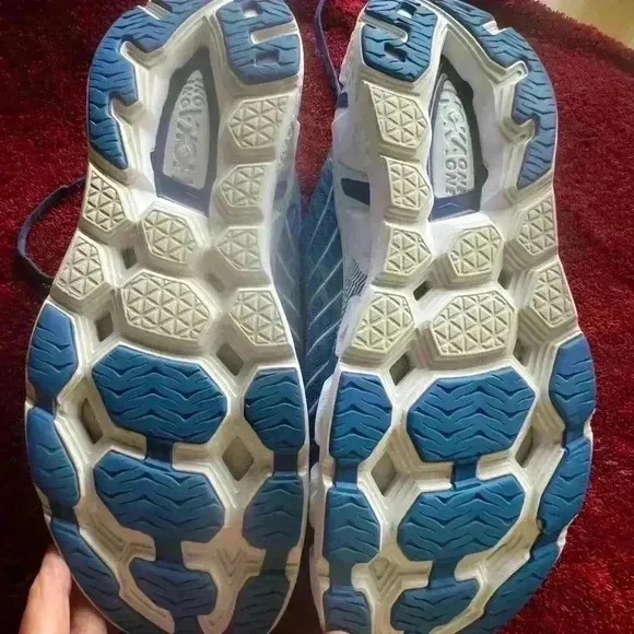 Mens Sz 9 HOKA Vanquish 3 Road Running Shoes - Medieval Blue / Blue