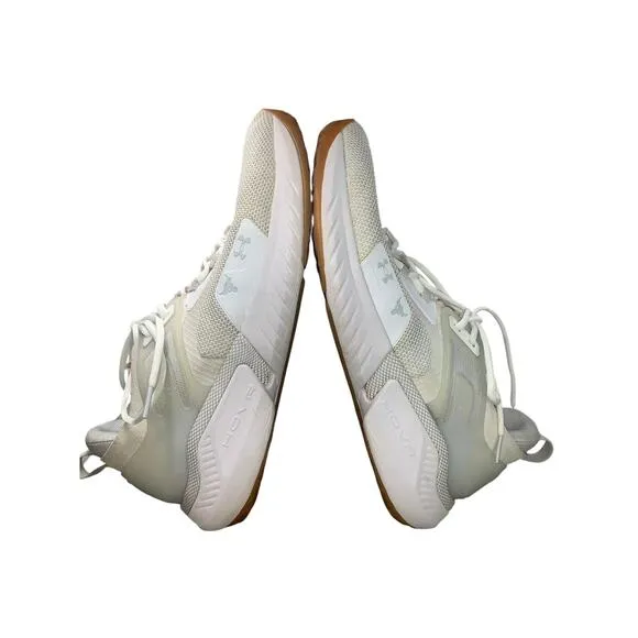 Men's Under Armour Project Rock 5 White Gum Training Shoes Size 14