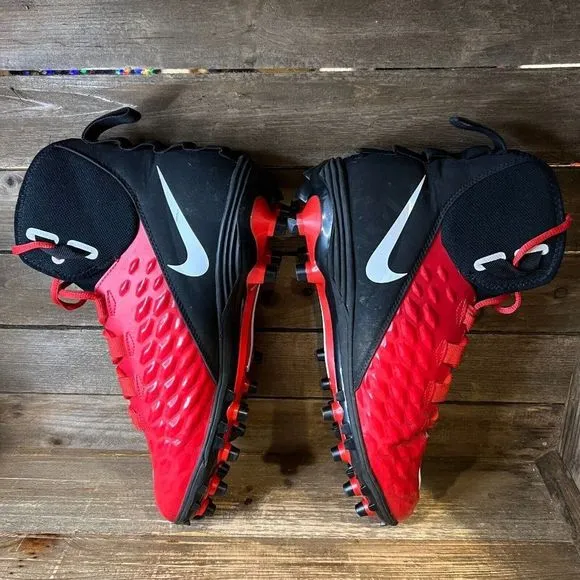 Mens Nike Force Savage Varsity 2 Red Athletic‎ Football Cleats Shoes Size 11.5 D