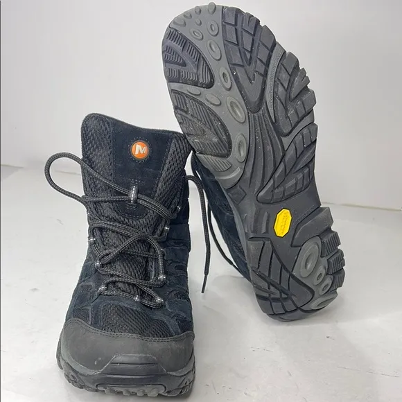 Merrell Black and Gray Athletic Shoes with High-Top Design and Vibram Sole