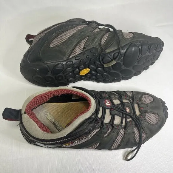 Merrell Chameleon 2 Hiking Shoes Men's Size 8.5 Stretch Black Red Outdoors Creek