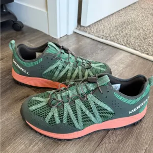 Merrell Green and Coral Hiking Shoes