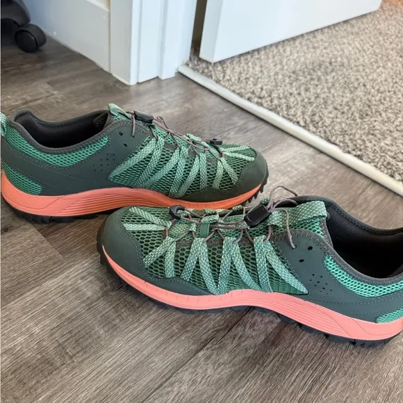 Merrell Green and Coral Hiking Shoes