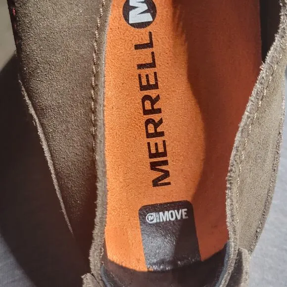 Merrell Men’s 9 Brown Suede Slip-On Shoes Comfort MOVE Sole Casual Loafer J61509