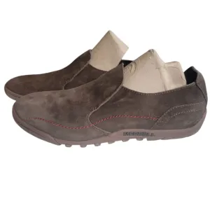 Merrell Men’s 9 Brown Suede Slip-On Shoes Comfort MOVE Sole Casual Loafer J61509