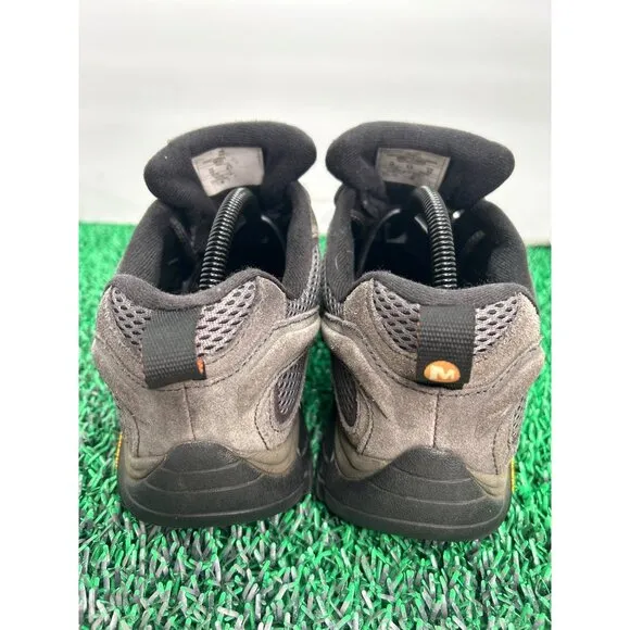 Merrell Mens Moab 2 Waterproof Hiking Shoes 10 Gray Black Mesh Suede Vibram Sole